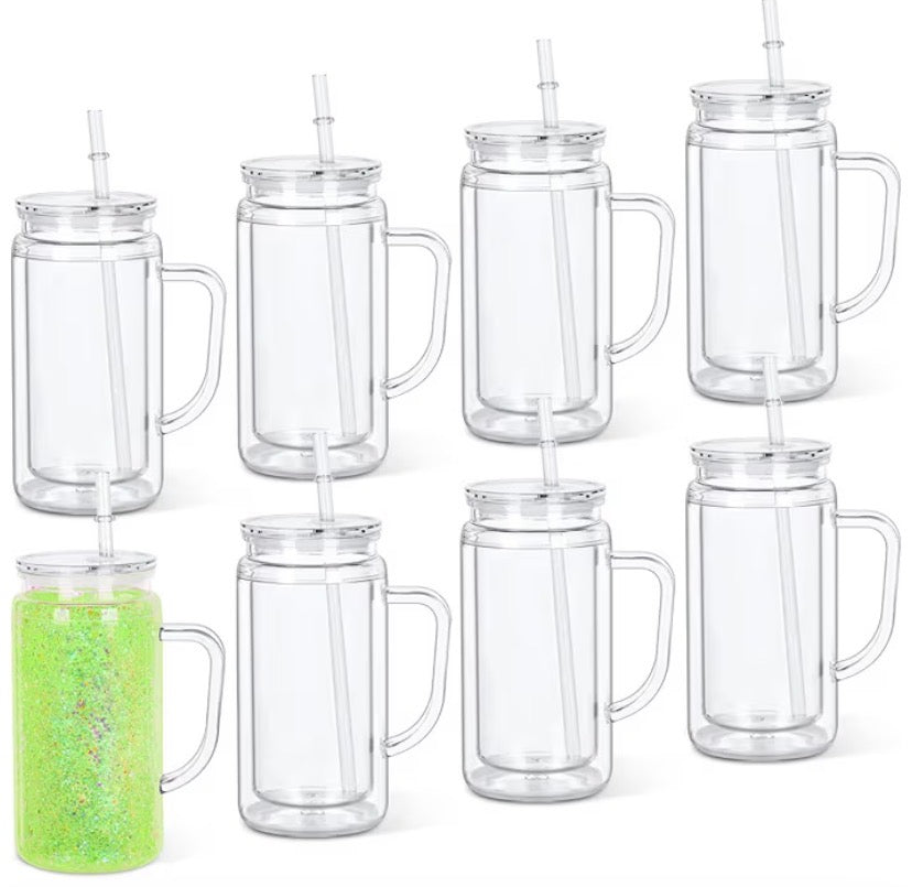 16oz with handle snowglobe cup