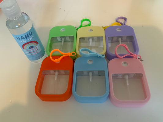 Sanitiser  keyrings & 100ml bottle fragrance free sanitiser